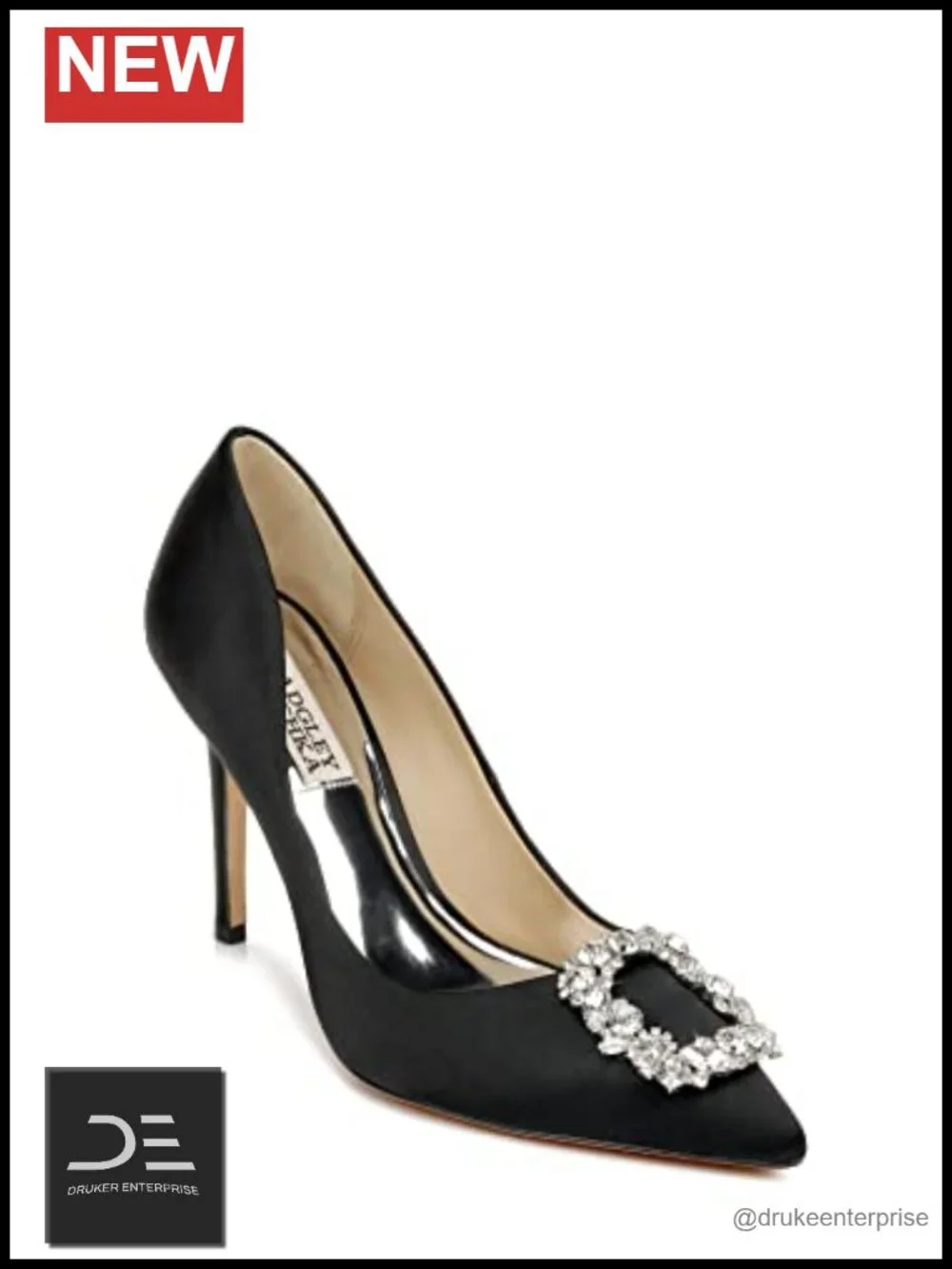Silk Satin Crystal Embellished Stiletto Pumps 3.75